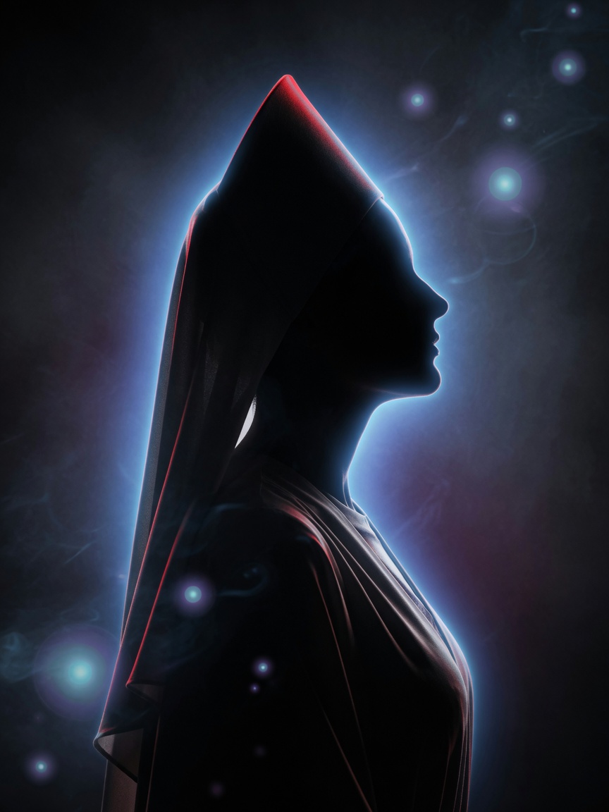 Priestess silhouette — Seraphine of the Veil